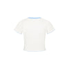 Lettuce Cropped Mini Tee - Blue Crush