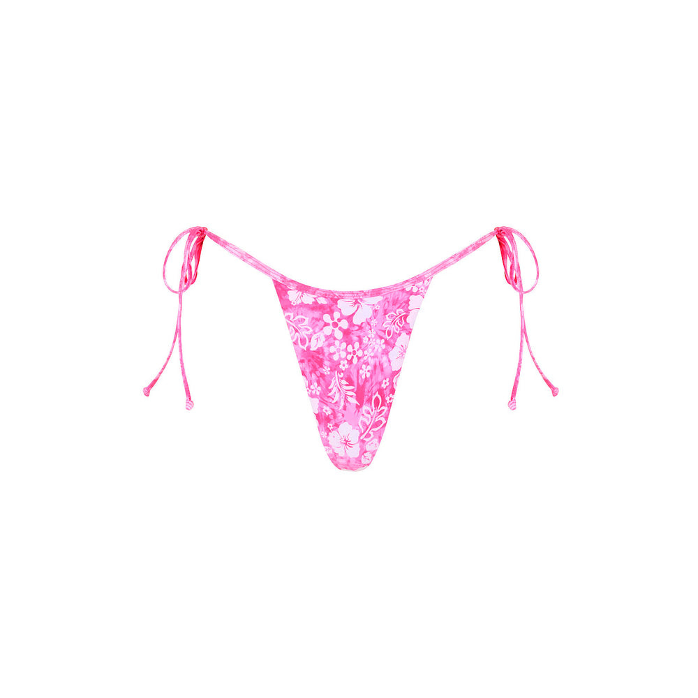 Micro Thong Tie Side Bikini Bottom - Island Blush