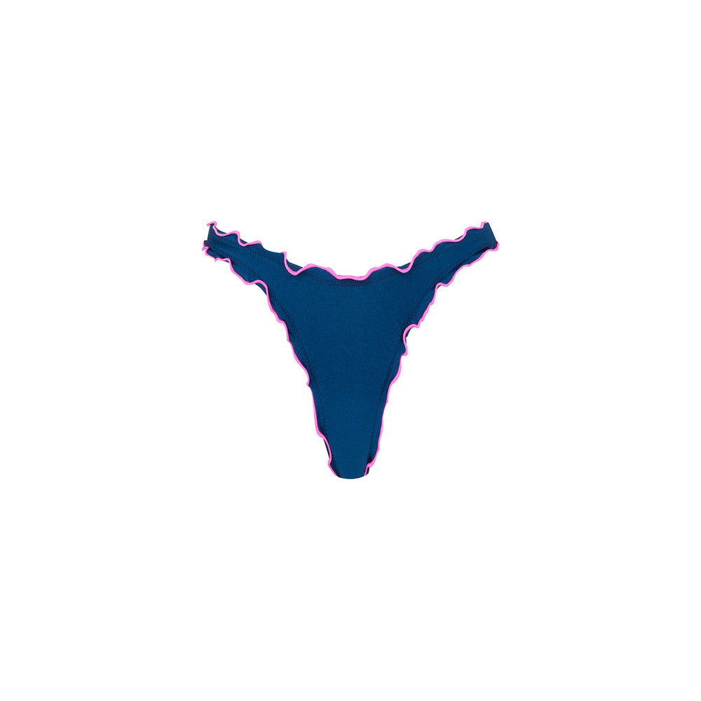 Lettuce Edge Thong Bikini Bottom - Mystic Moon