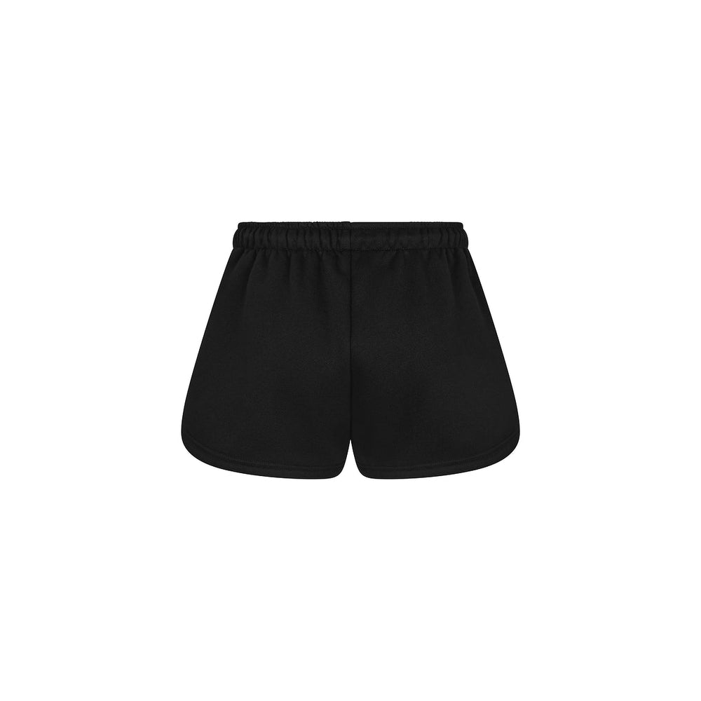 Embroidered Track Shorts - Twilight Black