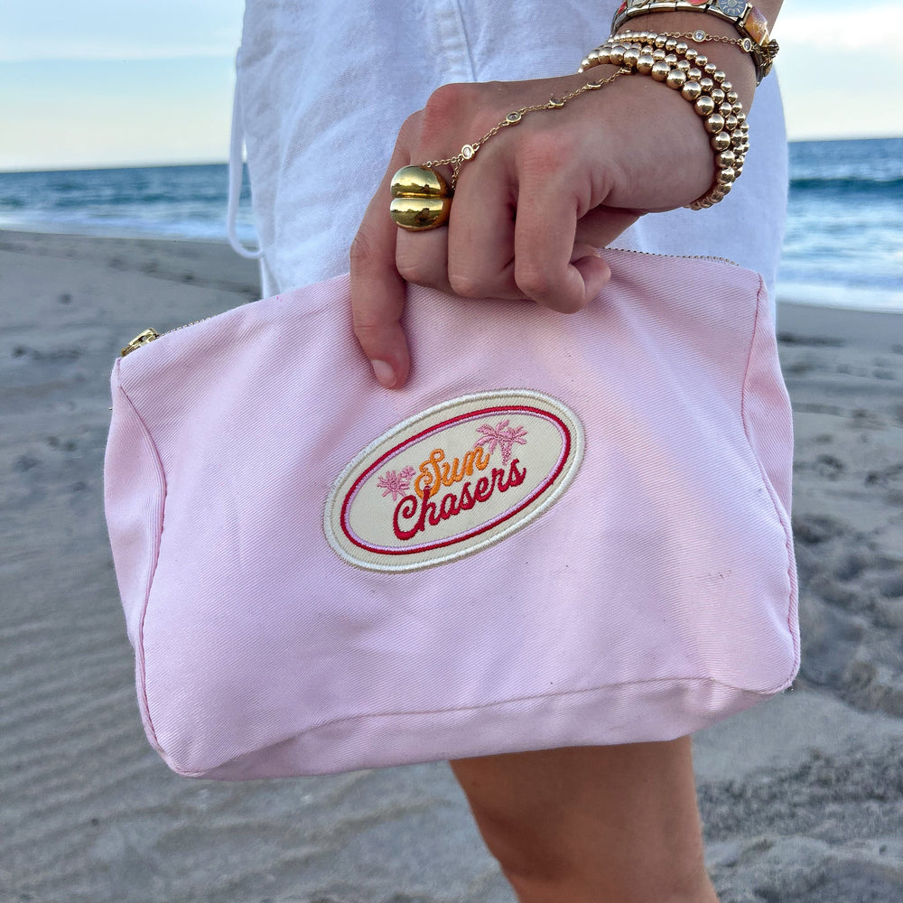 Beach Pouch - Pink Prosecco