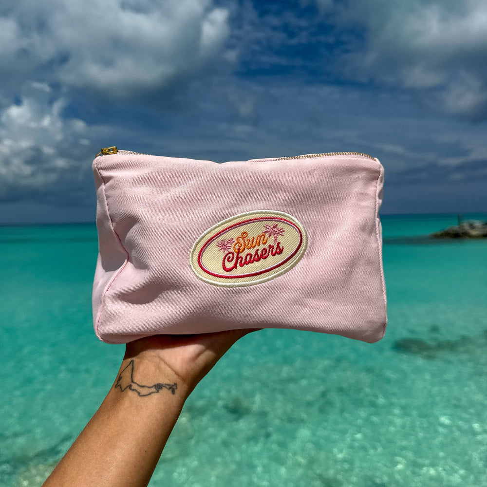 Beach Pouch - Pink Prosecco