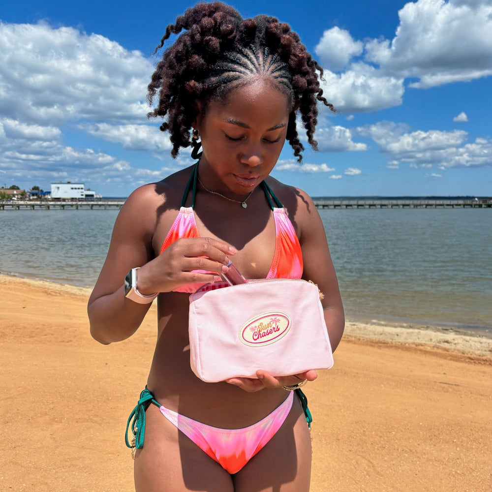 Beach Pouch - Pink Prosecco