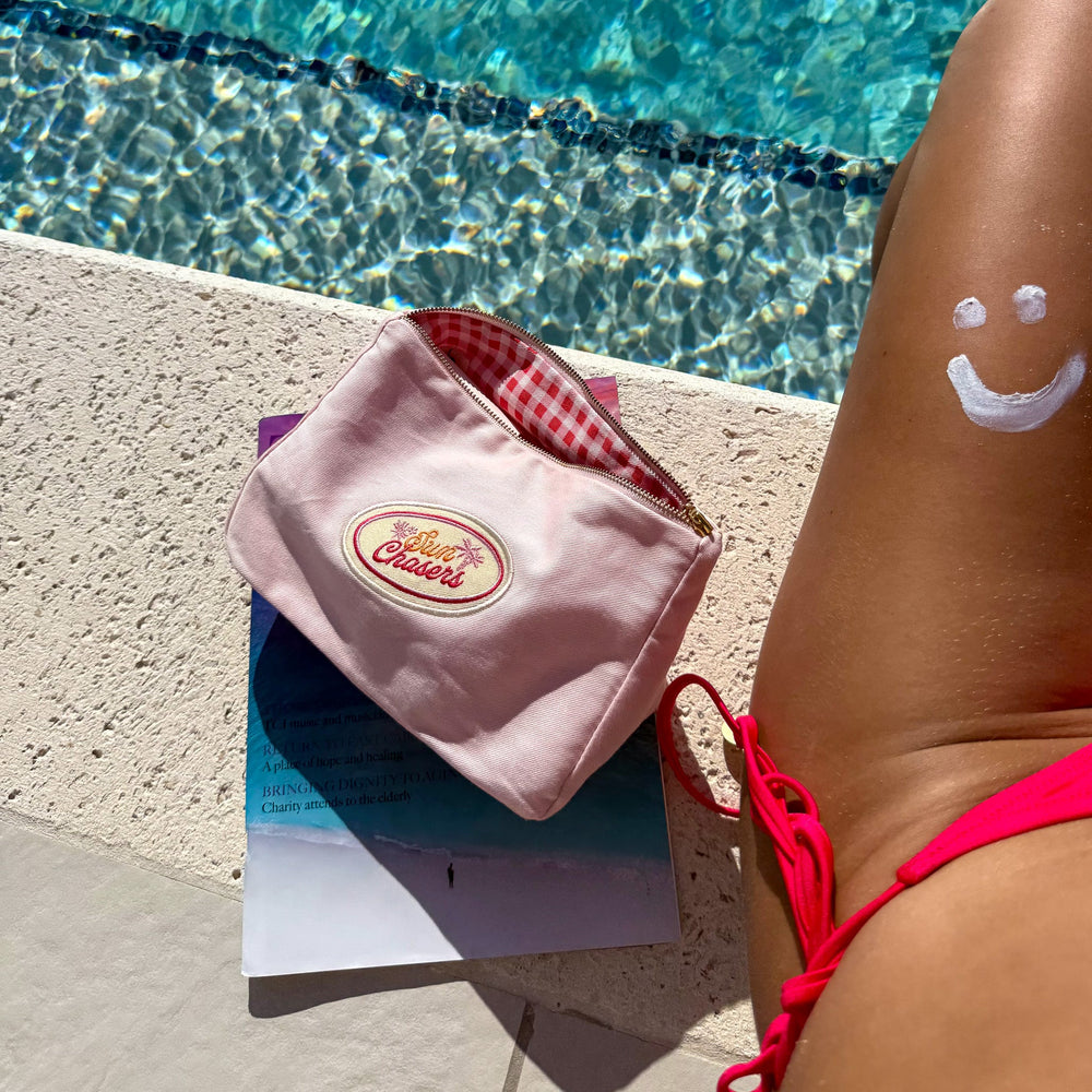 Beach Pouch - Pink Prosecco