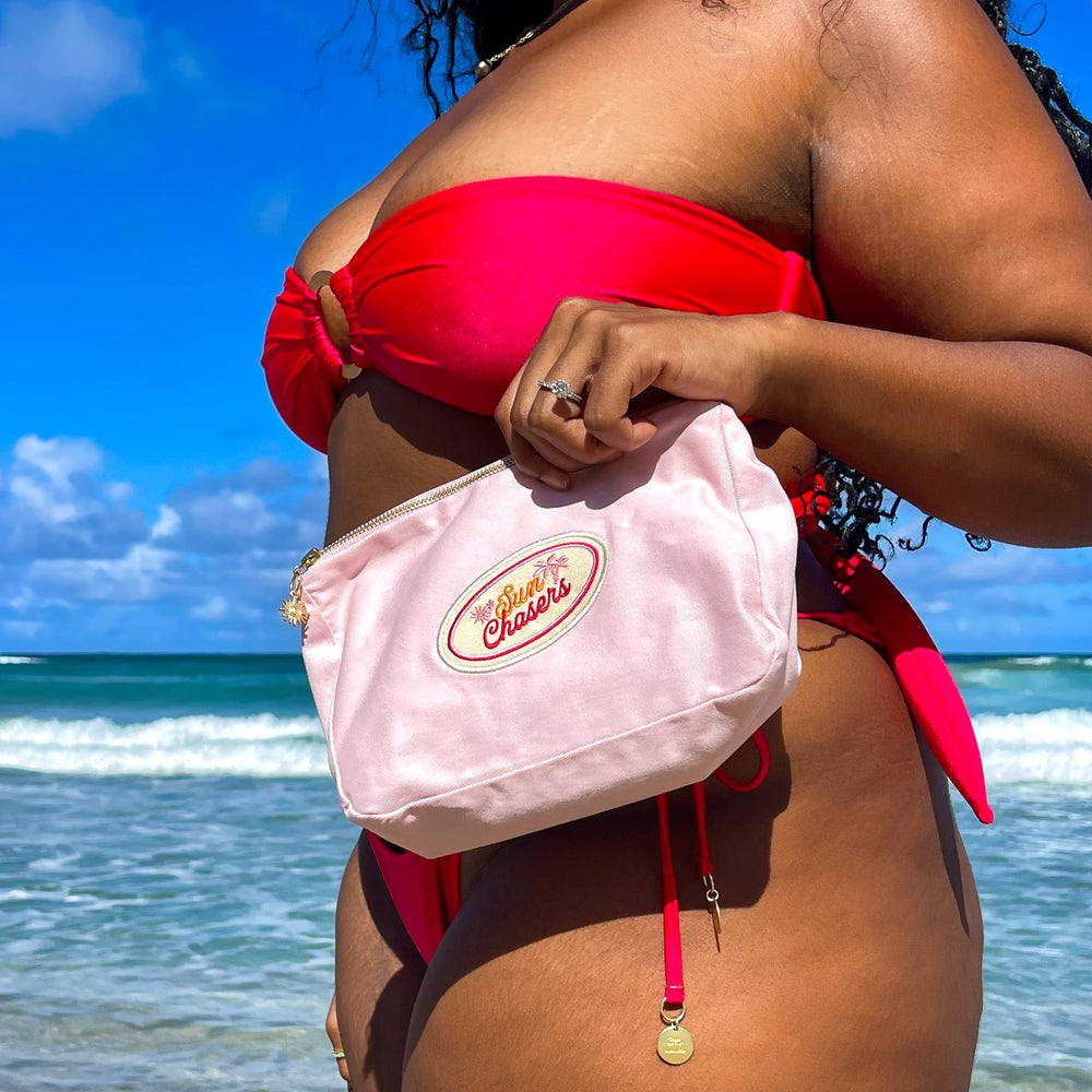 Beach Pouch - Pink Prosecco