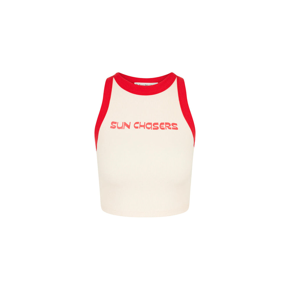 Bind Crop Tank Top - Samba Berry