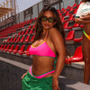 Bind Halter Crop Bikini Top - Passionfruit Punch