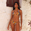 Dipped Cheeky Tie Bikini Bottom - Frangipani Fizz