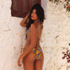 Dipped Cheeky Tie Bikini Bottom - Frangipani Fizz