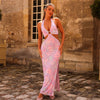 Halter Cut Out Maxi Dress - Lilac Love