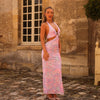 Halter Cut Out Maxi Dress - Lilac Love