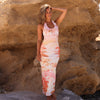 Halter Mesh Maxi Dress - Wild Skies