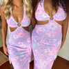 Halter Cut Out Maxi Dress - Lilac Love