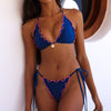 Lettuce Edge Thong Tie Bikini Bottom - Mystic Moon