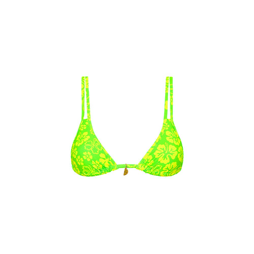 Twin Strap Bralette Bikini Top - Aloha Lime