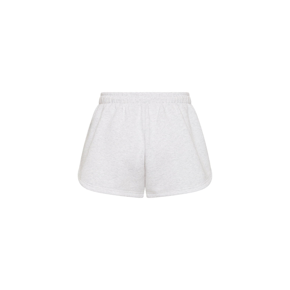Embroidered Track Shorts - Silver Stone