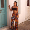Simple Shirred Tie Crop - Coco
