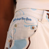 Straight Leg Printed Jean - Coco Lush