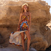 Strappy Cut Out Maxi Dress - Frangipani Fizz