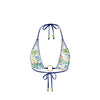 Lace Stitch Ring Halter Bikini Top - Blue Crush