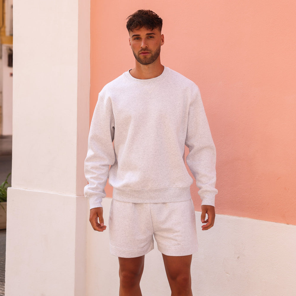 Unisex Crew Neck Sweater - Silver Stone