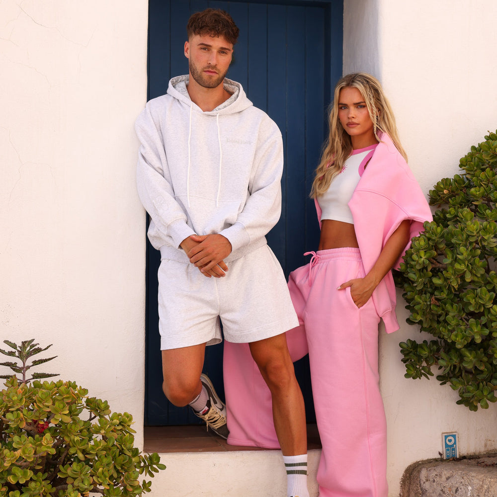 Unisex Lounge Shorts - Silver Stone