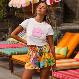 Lightweight Summer Shorts - Sunlit Spritz