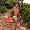 Men's Swim Briefs - Aloha Lime