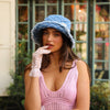Frayed Brim Bucket Hat - Darling Denim