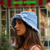 Frayed Brim Bucket Hat - Darling Denim