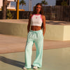 Embroidered Track Pants - Jelly Mint