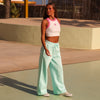 Embroidered Track Pants - Jelly Mint