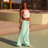 Embroidered Track Pants - Jelly Mint