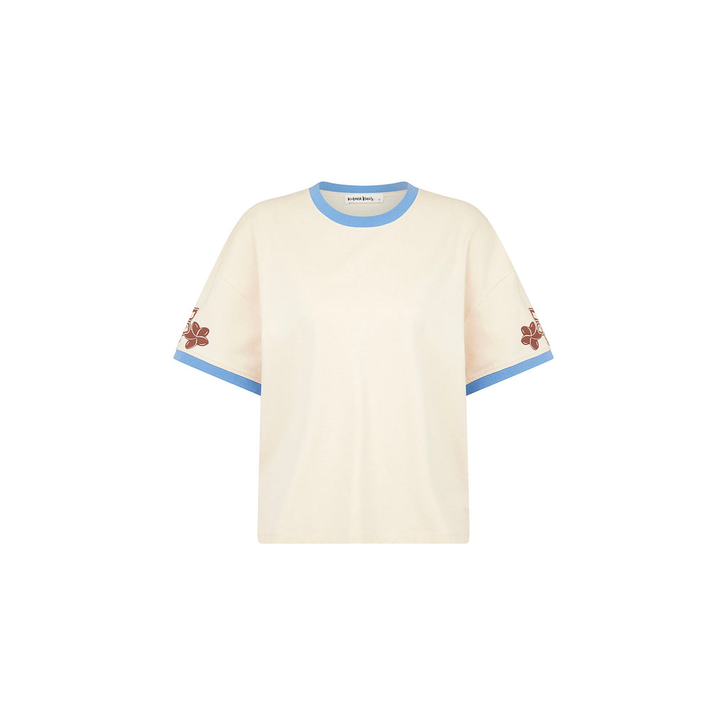 Boyfriend Bind Tee - Frangipani Fizz