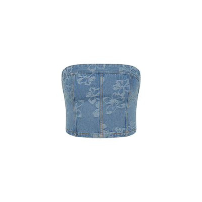 Strapless Bustier Top - Dixie Denim