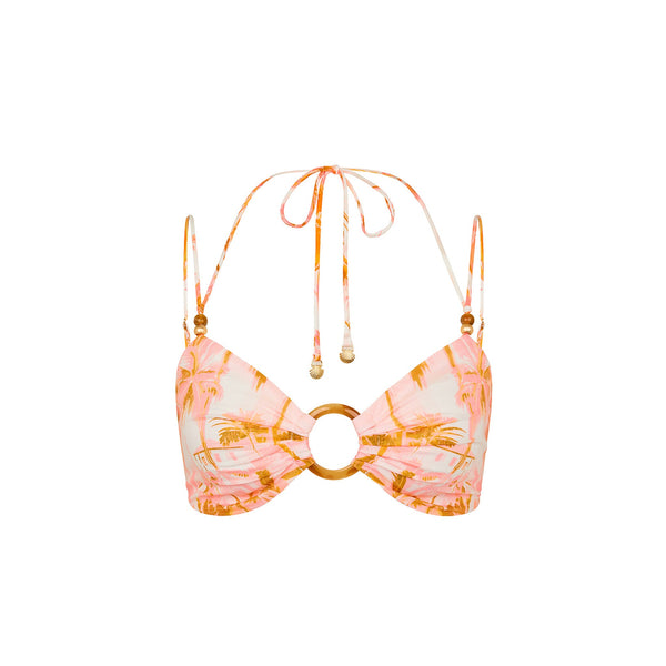 Ring Tie Crop Top - Wild Skies