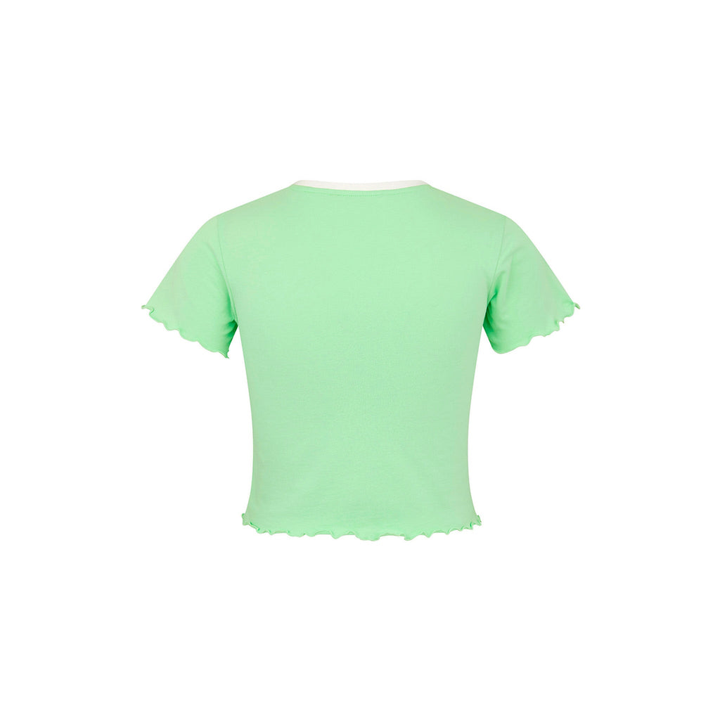 Lettuce Cropped Mini Tee - Apple Sorbet