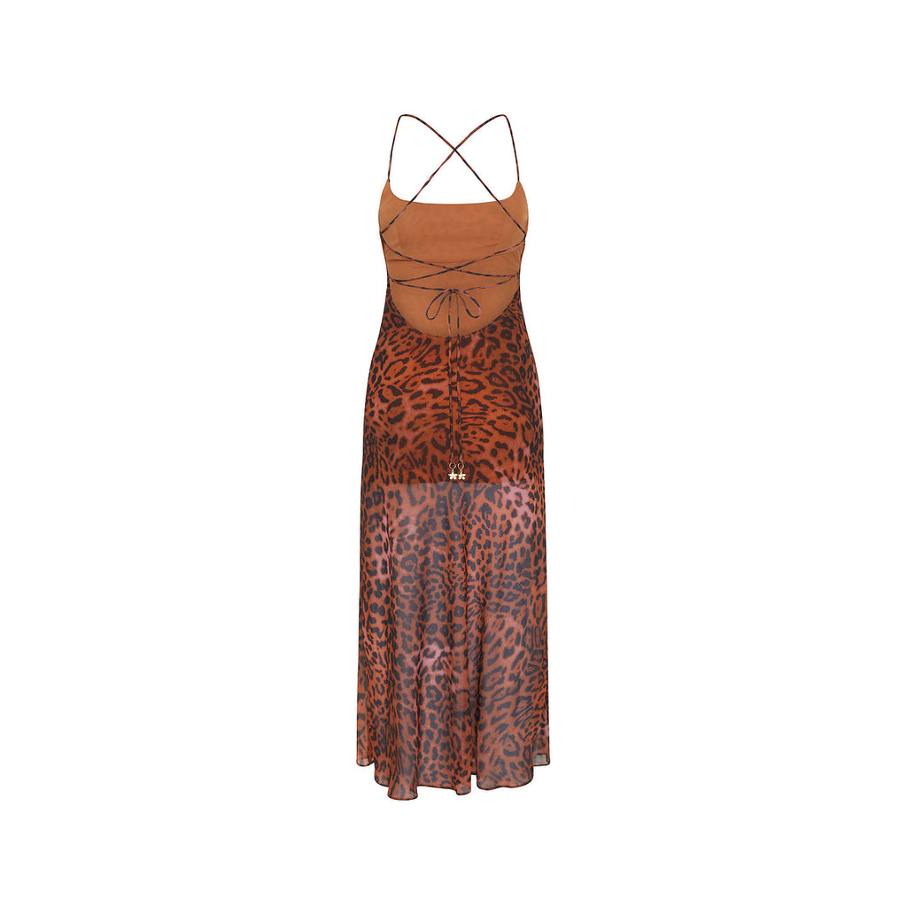 Chiffon Maxi Dress - Leopard Lasso
