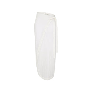 Crochet Knit Maxi Sarong - Ivory