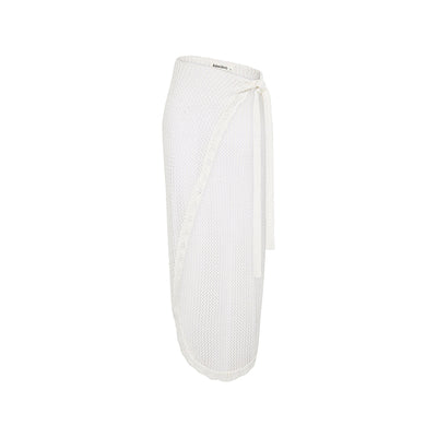 Crochet Knit Maxi Sarong - Ivory