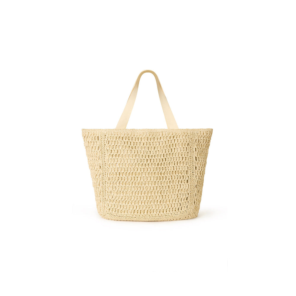 Straw Beach Tote Bag - Palm Breeze
