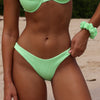 Minimal Full Coverage Bikini Bottom -  Luau Lime Ribbed