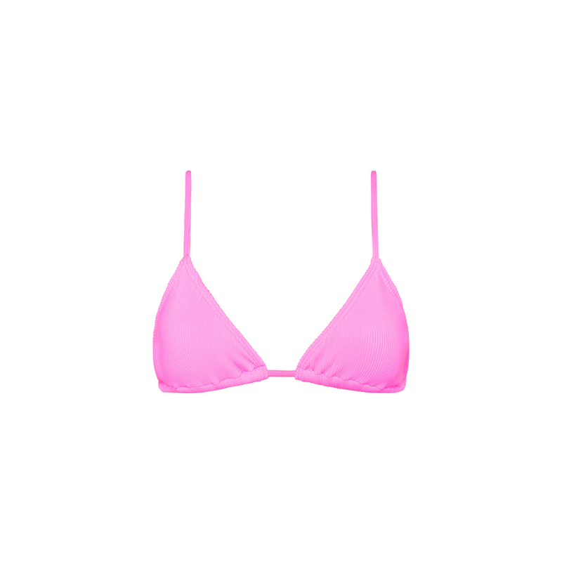 Bralette Bikini Top - Bubblegum Pink Ribbed