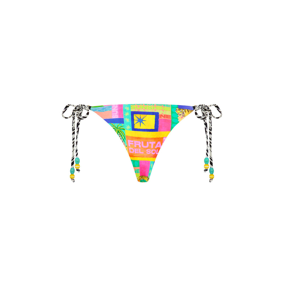 Thong Tie Side Bikini Bottom - Sun Honey
