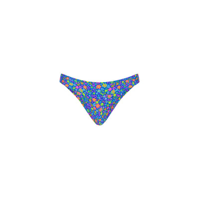 Minimal Full Coverage Bikini Bottom - Electric Bloom