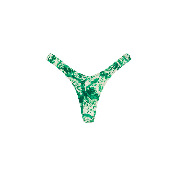 Retro Y Thong Bikini Bottom - Emerald Tides