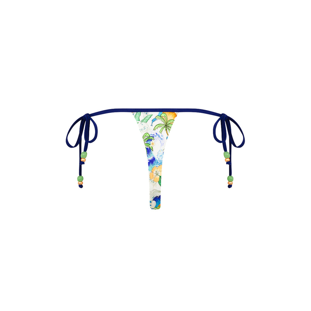 Micro Thong Tie Side Bikini Bottom - Blue Crush