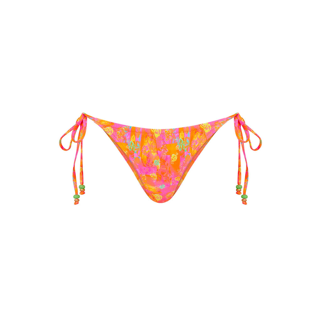 Full Coverage Tie Bikini Bottom - Sunrise Kiss