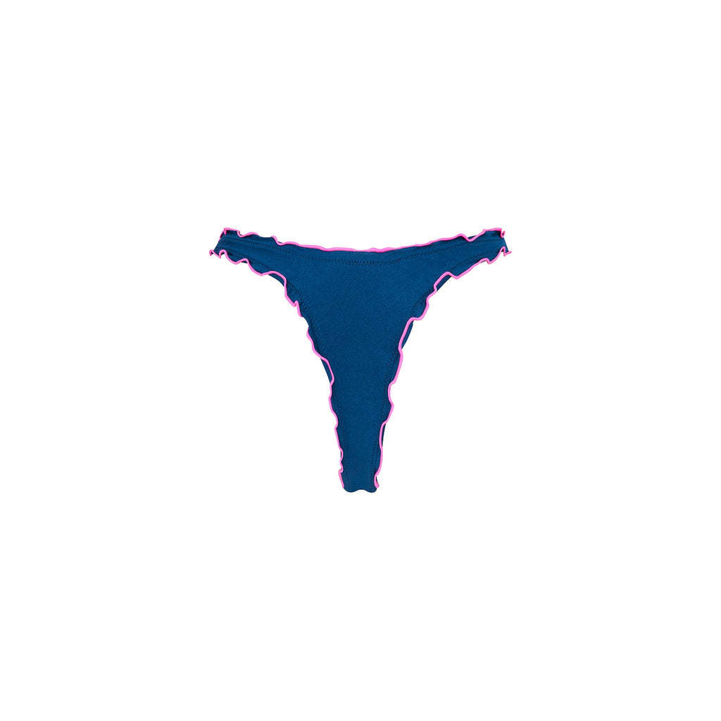 Lettuce Edge Thong Bikini Bottom - Mystic Moon
