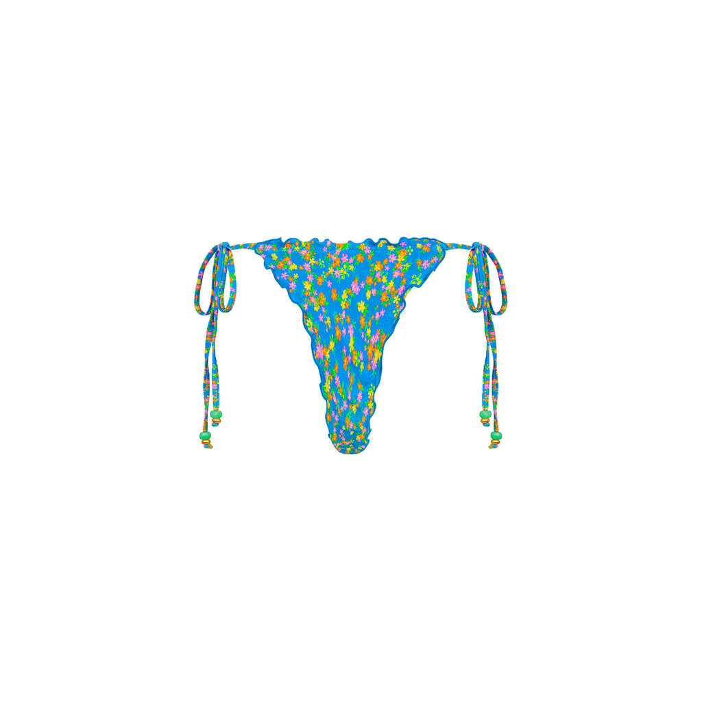 Lettuce Edge Thong Tie Bikini Bottom - La Belle